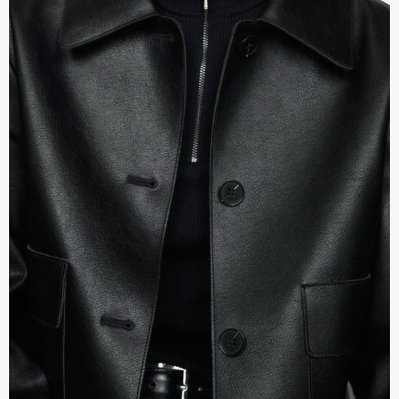 Mango Sabina Faux Leather Jacket (Size XS) NWT - Picture 4 of 11